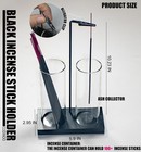 2 In 1 Incense Holder For Sticks Burner 2 Tall Glass  Black