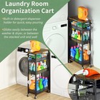 Okzest Slim Laundry Room 4-tier  with Detergent Dispenser Holder   Black