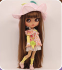Blythe Factory Jointed Doll Hair Color Dark Wood   Clothes And Accessories