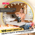 Handheld Steamers For Cleaning  1300w High Pressure Steam Large  Black