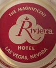 Vintage Ashtray Magnificent Riviera Las Vegas Hotel Casino Gold With Red Bottom
