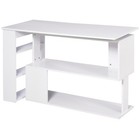 L Shaped Corner Computer Desk 360  rotating Writing Table Workstation Home Office