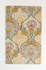 Handmade Wool Tufted Rug Besiana Floral Medallion Sage Vintage Style