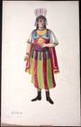 1920s Montezuma Improved Order Of Red Men Costume Original Catalog Art On Board