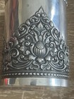Vintage Silver 800 Repousse Tea Caddy With Lid 206g 