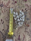 Vintage  Silver Tone Leaf Branch Brooch Pin  Metal  2 5 In  No Stone  Nature