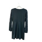 Kut From  Kloth Black Dress Long Lace  Sleeve V Neck Party Cocktail Fitted Sz 4