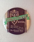 Vintage Old Luggage Label Hotel Copley Plaza Boston Savoy New York Havana Cuba