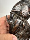 Chinese Qing Dynasty 18-19th Century Late 17-1800s Bronze Hooded Figure W Blade