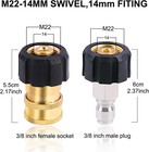 Pressure Washer Hose Adapter Set M22 To 3 8 Quick Connect For Power Washer Hose
