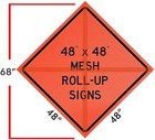 48  Mesh Orange Mutcd Roll-up Traffic Safety Sign   Steel Sign Stand Kits