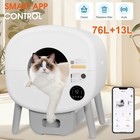 Extra Large 76l 13l Self Cleaning Litter Box Cat Litter Cleaning Robot Automatic
