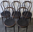 Thonet Austria Patent 1906  14 Antique Bentwood Chair Set Of 5 Embossed Original