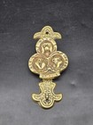 Vintage Cast Brass Door Knocker Three Wise Monkeys 51x116mm 