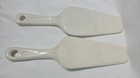 Vintage Set Of 2 Elegant Porcelain Cake   Pie Servers With Golden Trim design
