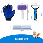 Dog Grooming Kit With Self Cleaning Slicker Brush  Pet Hair Remover Massage G   