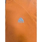 Nike Acg Mens 1 4 Zip Pullover Orange Waffle Knit Long Sleeve Top Small