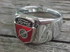 1950s 1960s Ford Truck Silver Chrome Ring Size  11 Nos Quality Unique Classic