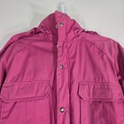 Woolrich Vintage 90s Parka Jacket Coat Women Medium Pink Long Sleeve Zip Hoodie