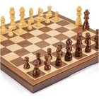 Chess Set Board Games For Adults  Handmade Walnut Wooden 15  2 Extra Queens Fold