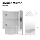 Bathroom Corner Mirror Cabinet Wall Mounted Storage Cabinet With Mirror 2 Doors