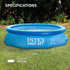 Intex Easy Set 10  X 30  Round Inflatable Above Ground Swimming Pool With Cover