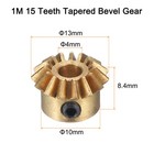 2pcs Bevel Gear Tapered Bevel Pinion Gear 0 8 Module 15t 4mm Hole