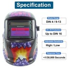 True Color Solar Auto Darkening Welding Helmet Arc Tig Mig Mask Grinding Hood