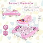6 In 1 Baby Walker Adjustable Toddler Walker   Activity Center With Music Tray