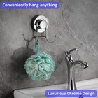 Home So Suction Cup Hooks For Shower  Bathroom  Kitchen  Glass 1 Pack  Chrome 