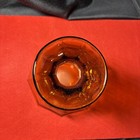 Antique Vintage Indiana Glass 9 Sided Clear Amber  art Glass Vase Decanter 8   