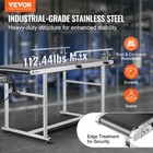 Vevor Belt Conveyor Pvc Stainless Steel Belt Conveyor 59 x23 6  Double Guardrail