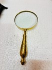 Vintage Magnifier Antique Brass Magnifying Glass Collectible Read Desktop Gift