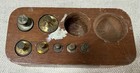 Vintage Torsion Balance Co Brass Apothecary Scale Weight Set  Incomplete  Usa