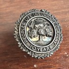 Vtg Peoples Life Insurance Company Award Pin 10 Years Hj Stamp Sterling Silver