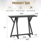32 Inch High Console Table  Morden Entryway Table For Hallway  Foyer Black