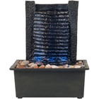 Tabletop Indoor Water Fountain With Stone Wall And Led Lights