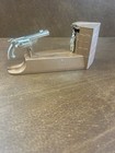 Vintage Wild West Mechanical Toy Coin Bank Pistol Cowboy Working With Key