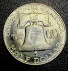 1950-d Franklin Half Dollar Gem Bu 90  Silver Coin