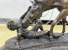 Vintage  Delaware Park Jockey  Race Horse Statue Rider Down Rare Ships For Free