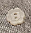 Vintage Handcarved White Mother Of Pearl Buttons  Set Of 20