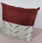 New Brown   Beige Colorblock Decorative Throw Pillow Nwot