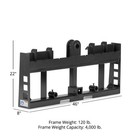 Titan Attachments Economy Series Pallet Fork Frame  Universal Quick Tach