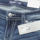 Miss Me Jeans Womens 29x32 Mid-rise Bootcut Medium Wash Fleur De Lis Embellished