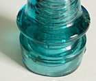 Aqua Blue Glass Insulator With Embossed Star  4 