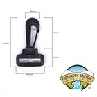 100 - 1 Inch Plastic Swivel Hook Snap