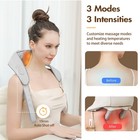 Shiatsu Back Neck And Shoulder Massager With Heat Deep Tissue 6d Kneading Pillow