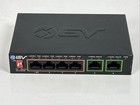 Bv-tech Poe-sw502 4-port Ethernet Switch 4poe   Ports With 2 Uplink Switches New