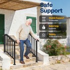 2 Pack Outdoor Stair Hand Rails 3 Step Porch Deck Railing Kit     Galvanized Steel