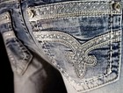  180 Buckle Rock Revival Jean  sherry  Princess Rhinestones Ankle Skinny 29 X 29